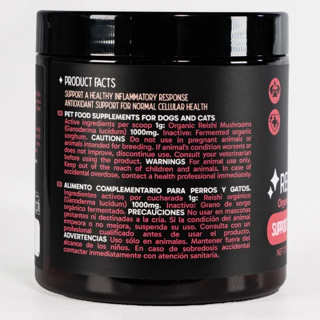 Mary&Trufa Reishi Longevity 75 g. Regula y Refuerza el Sistema Inmune. Apoyo mascotas senior. - Imagen 3
