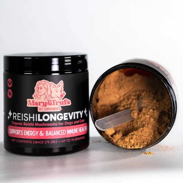 Mary&Trufa Reishi Longevity 75 g. Regula y Refuerza el Sistema Inmune. Apoyo mascotas senior. - Imagen 4