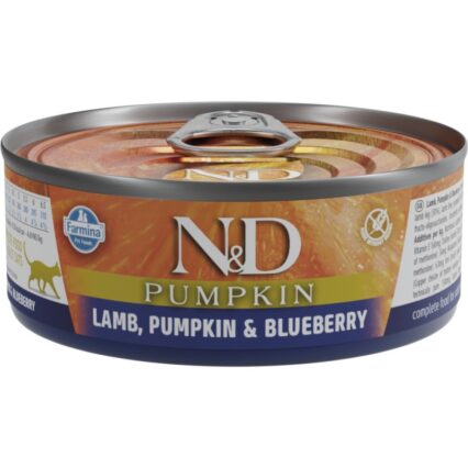 N&D CAT CORDERO, CALABAZA Y ARANDANO 70 GR