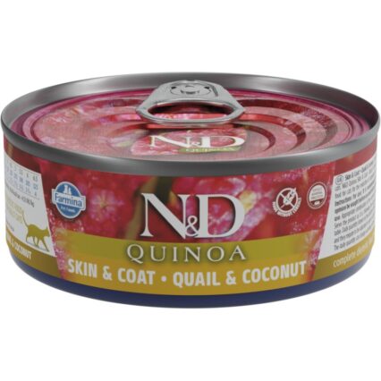 N&D CAT QUINOA SKIN&COAT CODORNIZ Y COCO 80GR
