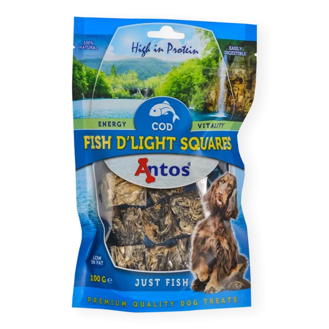 Cubos de Bacalao 100% para Perros Antos – Snack Natural Deshidratado (100 g)
