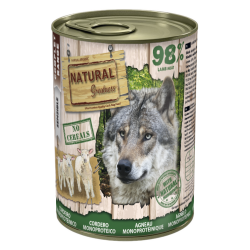 Lata de comida húmeda Natural Greatness monoproteica de cordero para perros 400 g