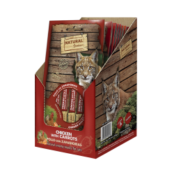Cremita Natural Greatness para gatos de pollo con zanahoria
