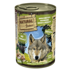 Lata Natural Greatness de ternera Angus para perros 400 g