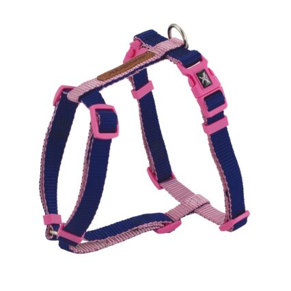 Arnés para perro X-TRM Doble Premium ajustable en talla 25–40 cm x 1 cm, color verde forest y British beige, diseñado para perros pequeños y medianos