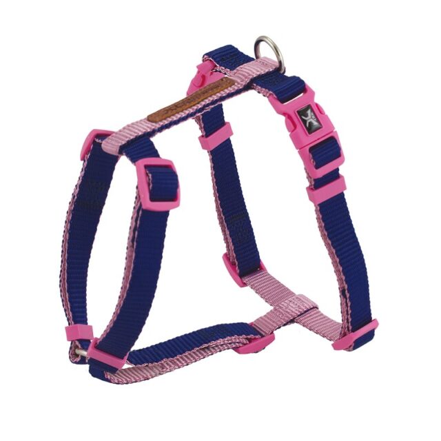 Arnés para perro X-TRM Doble Premium ajustable en talla 25–40 cm x 1 cm, color verde forest y British beige, diseñado para perros pequeños y medianos