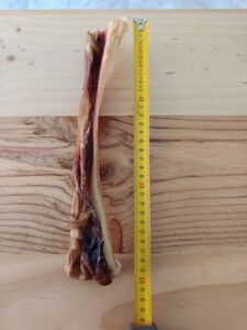 Snack natural de piel de vaca 30 cm para perros, masticable duradero y dental