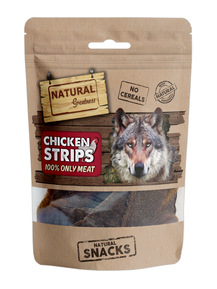 Barritas de pollo puras Natural Greatness, snack natural para perros sin aditivos