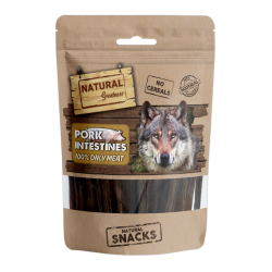 Paquete de intestinos de cerdo Natural Greatness de 70 g, snack masticable natural para perros