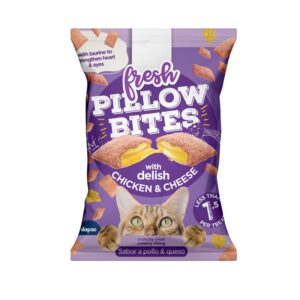 bolsa de snack Fresh Pillow Bites sabor pollo y queso 40 g para gatos