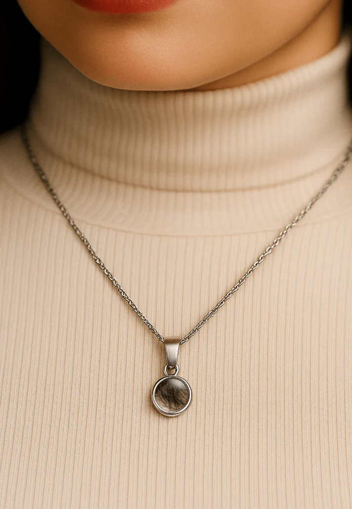 Kit Eternidad Colgante Plata para encapsular pelo - Imagen 2