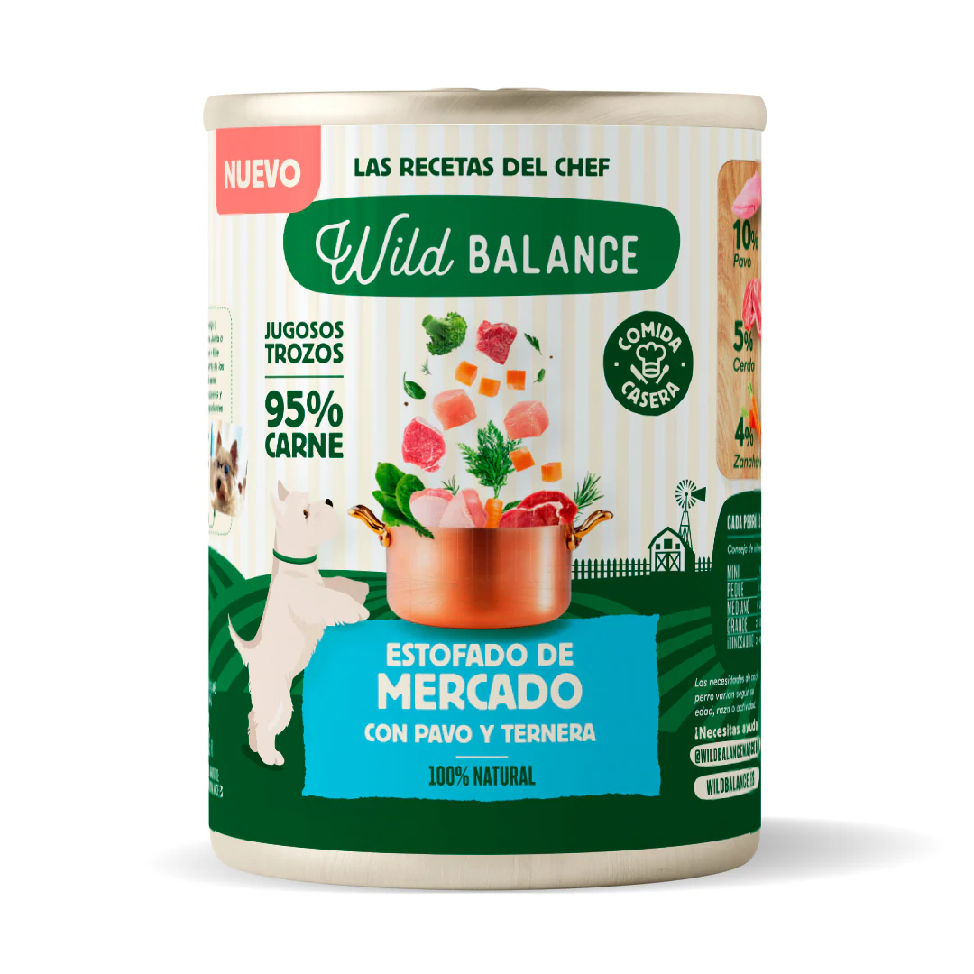 Wild Balance Estofado Mercado Pavo Ternera 400 g