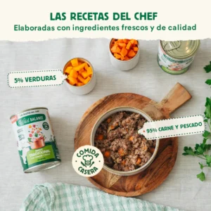 Lata de comida húmeda para perros Wild Balance ragú de ternera y pollo 400 g