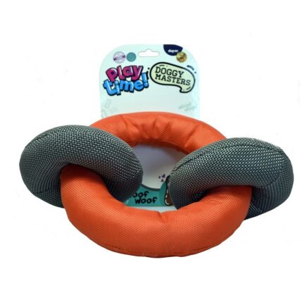 Aro tirador de goma/gran resistencia para perros, juguete de lanzar y morder